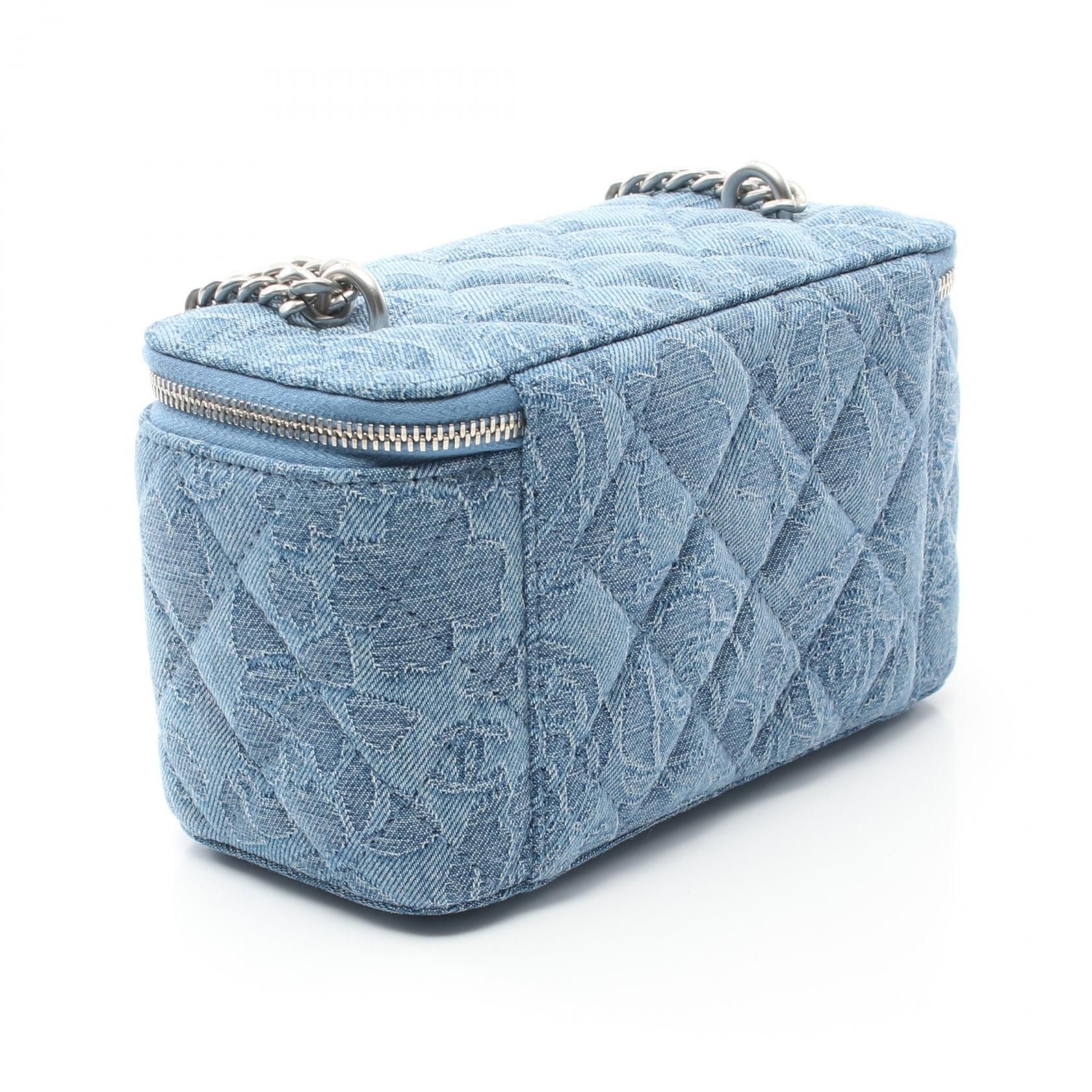 Chanel Chanel Mini Vanity Chain Shoulder Bag Denim Shoulder Bag T3J19G569 in Great Condition Size ONE SIZE - 2 Thumbnail