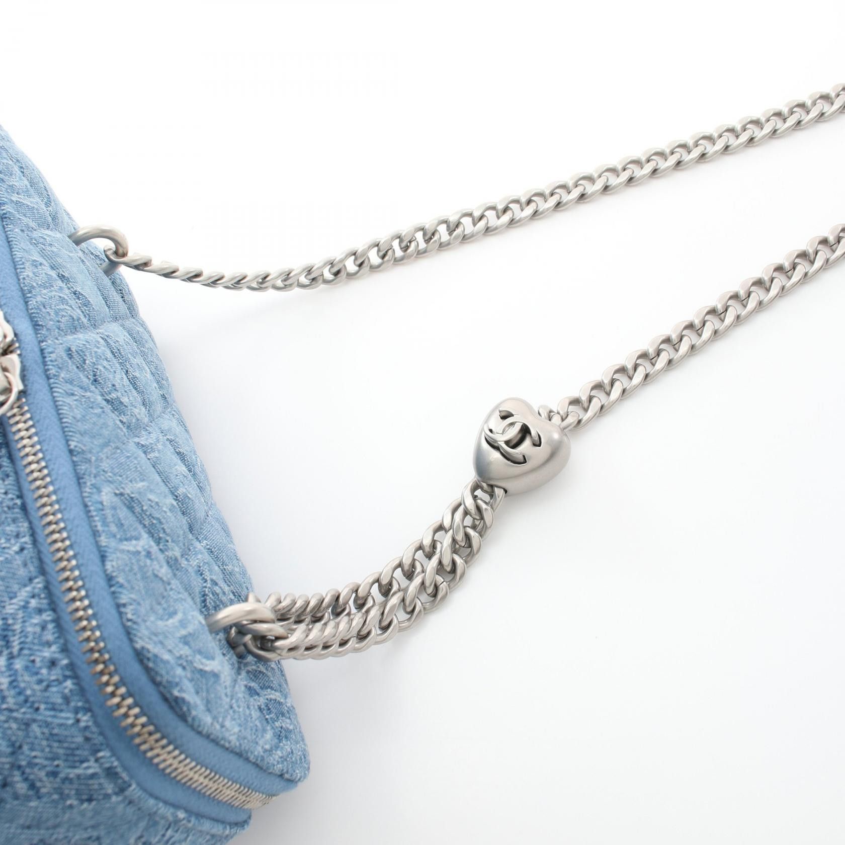 Chanel Chanel Mini Vanity Chain Shoulder Bag Denim Shoulder Bag T3J19G569 in Great Condition Size ONE SIZE - 6 Thumbnail