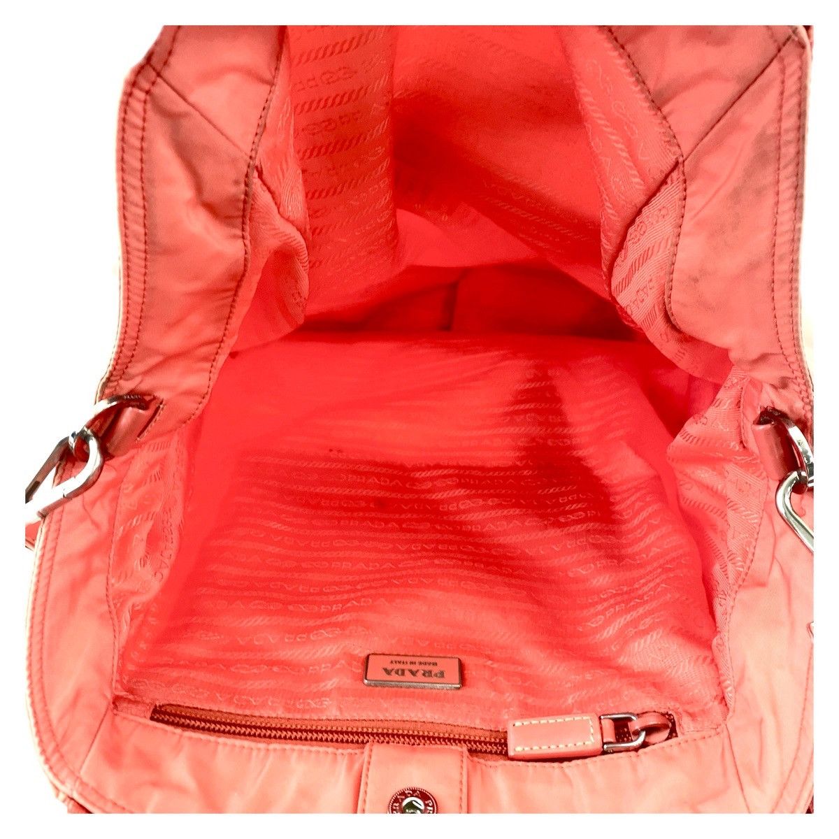 Prada Prada Prada Nylon Tessuto Logo Tote Bag Canvas Tote Bag 408488 in Very Good Condition Size ONE SIZE - 9 Thumbnail