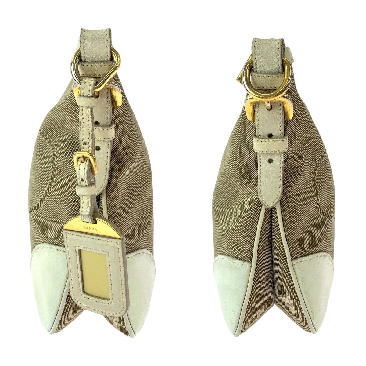 Prada Prada Prada Canvas Logo Jacquard Shoulder Bag BT0867 Canvas Crossbody Bag BT0867 in Very Good Condition Size ONE SIZE - 8 Thumbnail