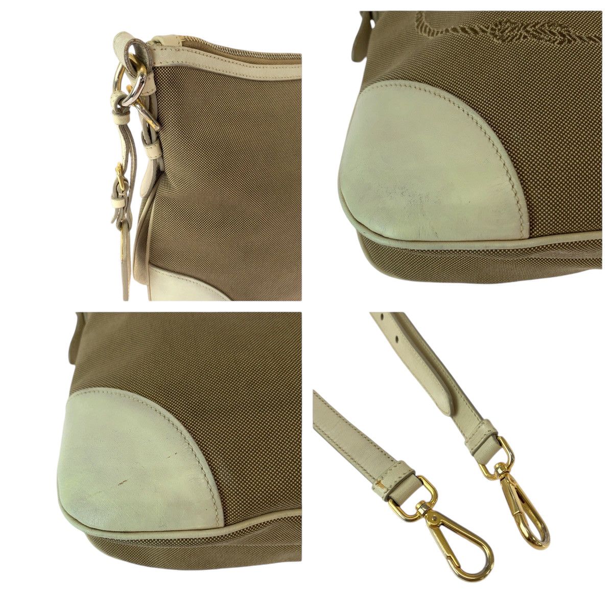 Prada Prada Prada Canvas Logo Jacquard Shoulder Bag BT0867 Canvas Crossbody Bag BT0867 in Very Good Condition Size ONE SIZE - 5 Thumbnail