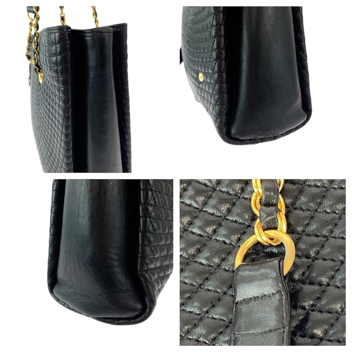 Bally Bally Bally Vintage Quilted Leather Fringe Chain Tote Leather Tote Bag in Very Good Condition Size ONE SIZE - 6 Thumbnail