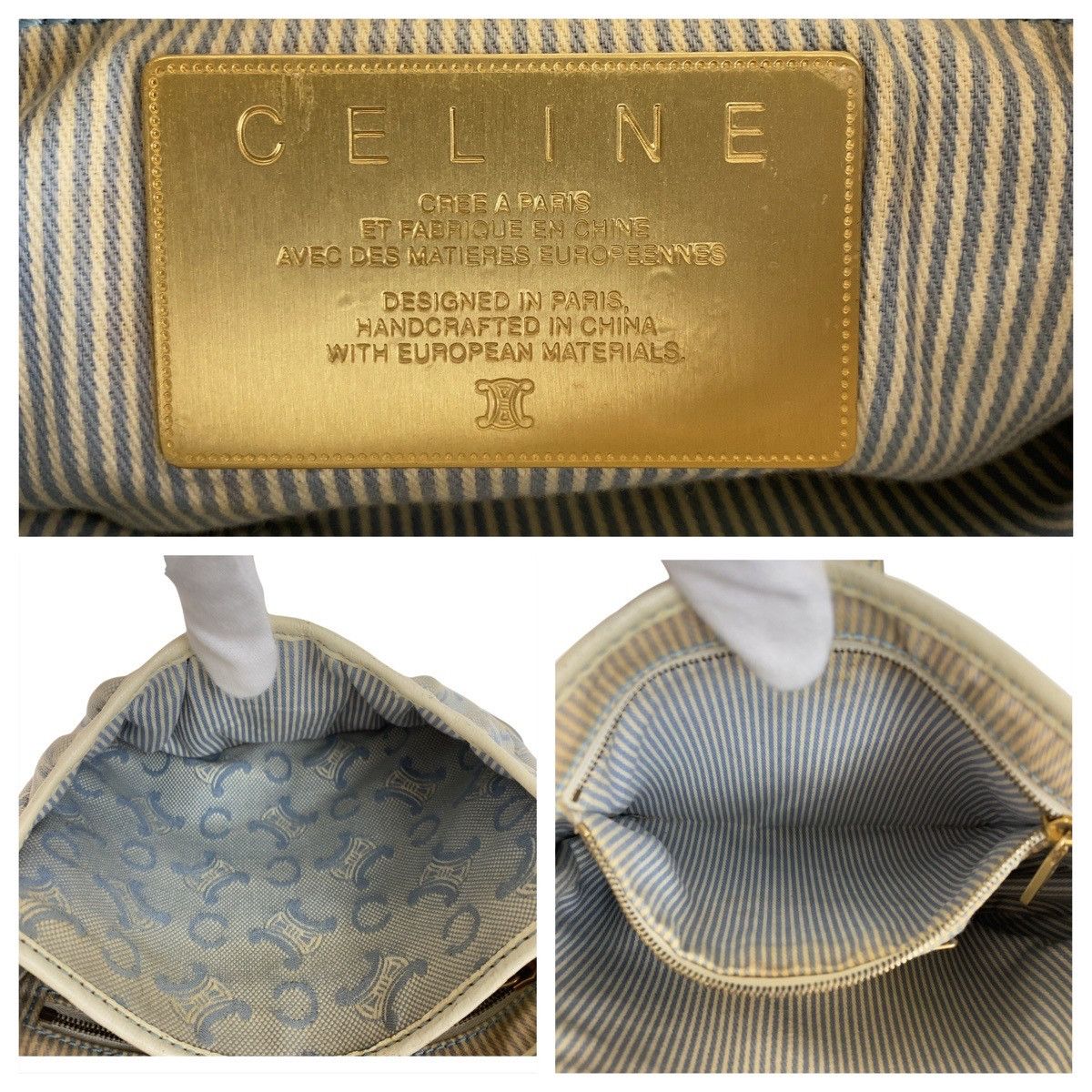 Celine Celine Celine Macadam Canvas Leather Crossbody Bag Canvas Crossbody Bag in Very Good Condition Size ONE SIZE - 9 Thumbnail