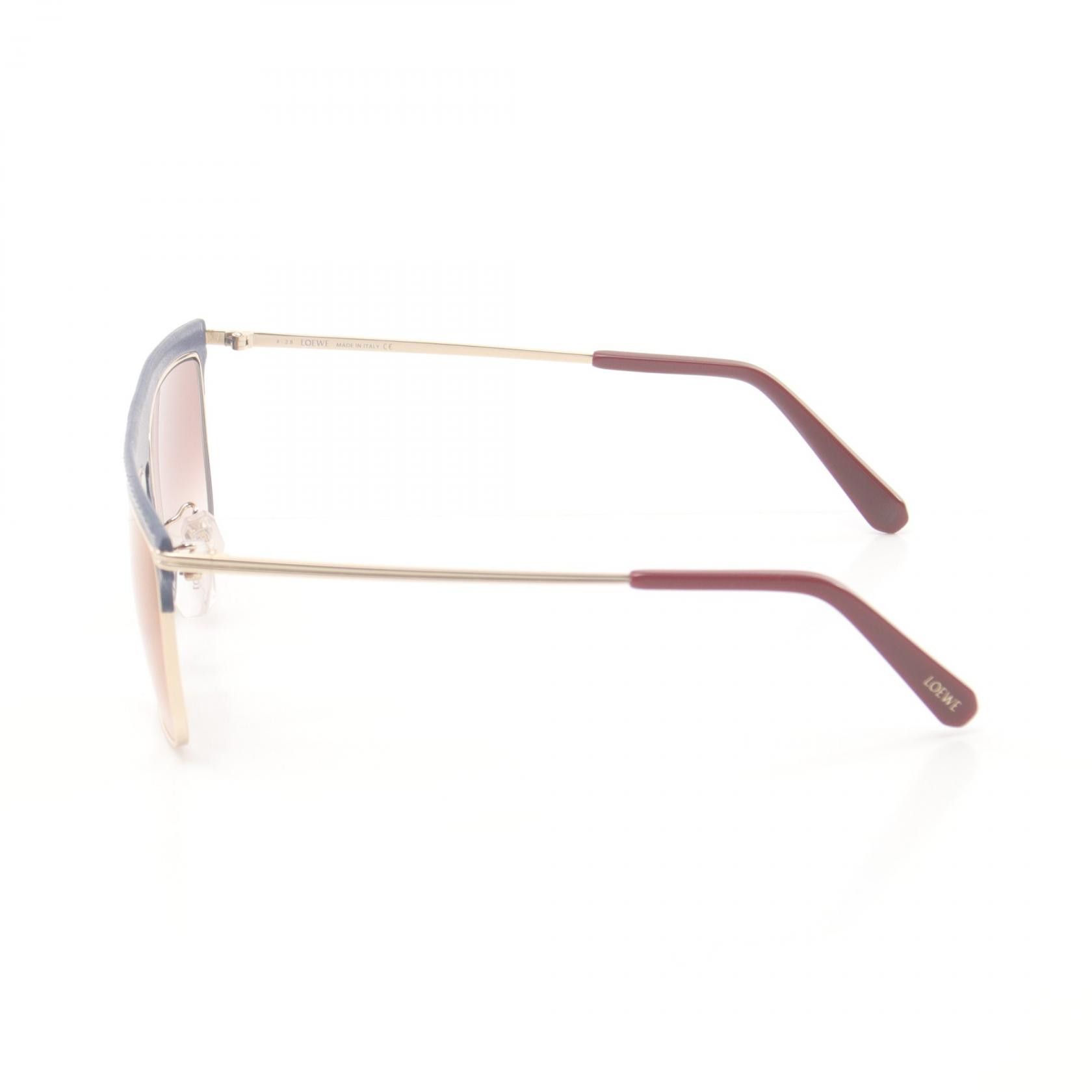 Loewe Loewe Leather Trim Oversized Tinted Sunglasses Plastic Sunglasses LW40006U 33G in Great Condition Size ONE SIZE - 3 Thumbnail
