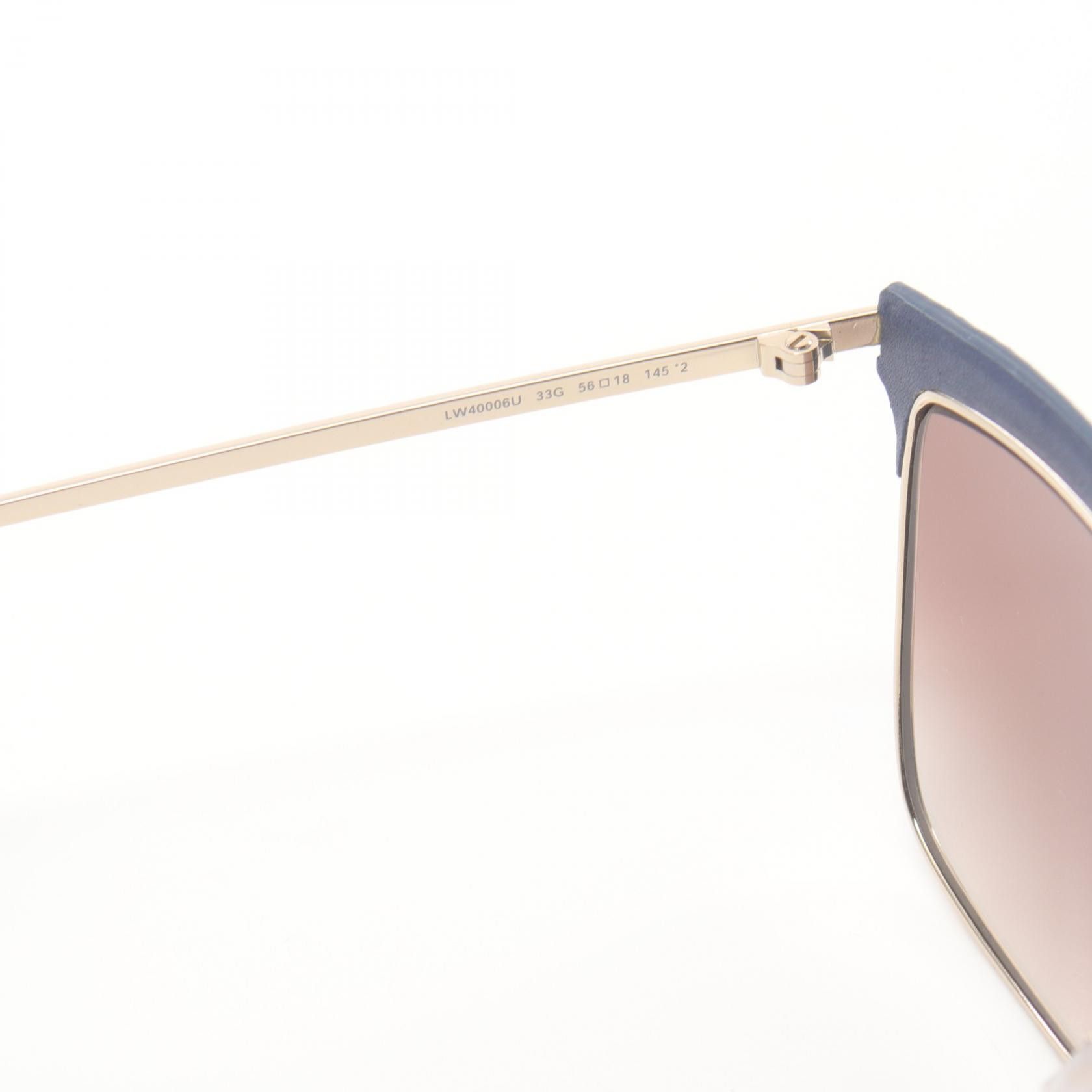 Loewe Loewe Leather Trim Oversized Tinted Sunglasses Plastic Sunglasses LW40006U 33G in Great Condition Size ONE SIZE - 5 Thumbnail