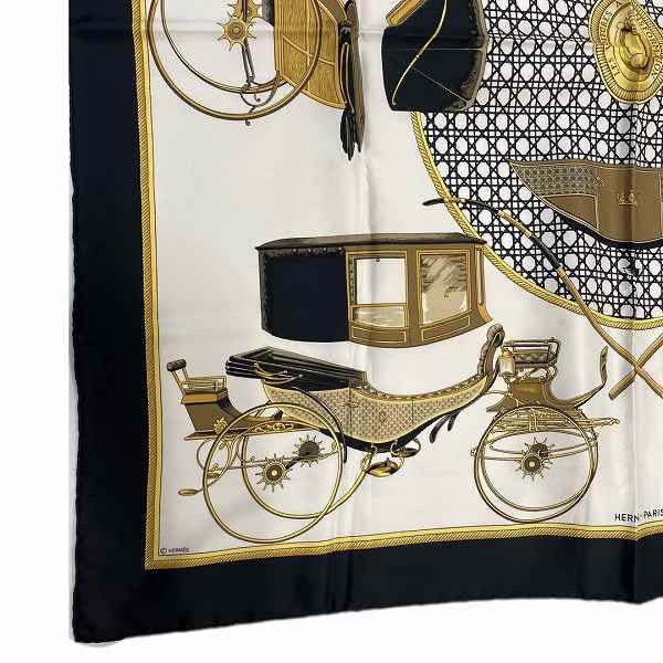 Hermes Hermes Hermes Silk Scarf with Carriage Design Canvas Scarf in Good Condition Size ONE SIZE - 6 Thumbnail