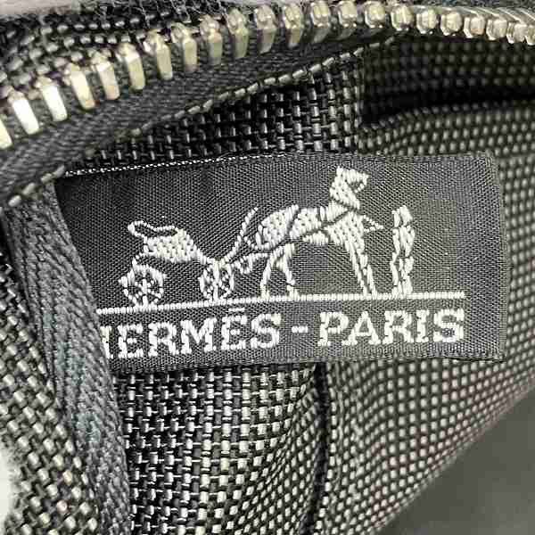 Hermes Hermes Hermes Herline MM Tote Bag Dark Gray Canvas Tote Bag in Good Condition Size ONE SIZE - 5 Thumbnail