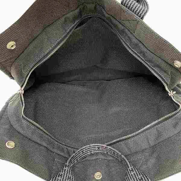Hermes Hermes Hermes Herline MM Tote Bag Dark Gray Canvas Tote Bag in Good Condition Size ONE SIZE - 6 Thumbnail