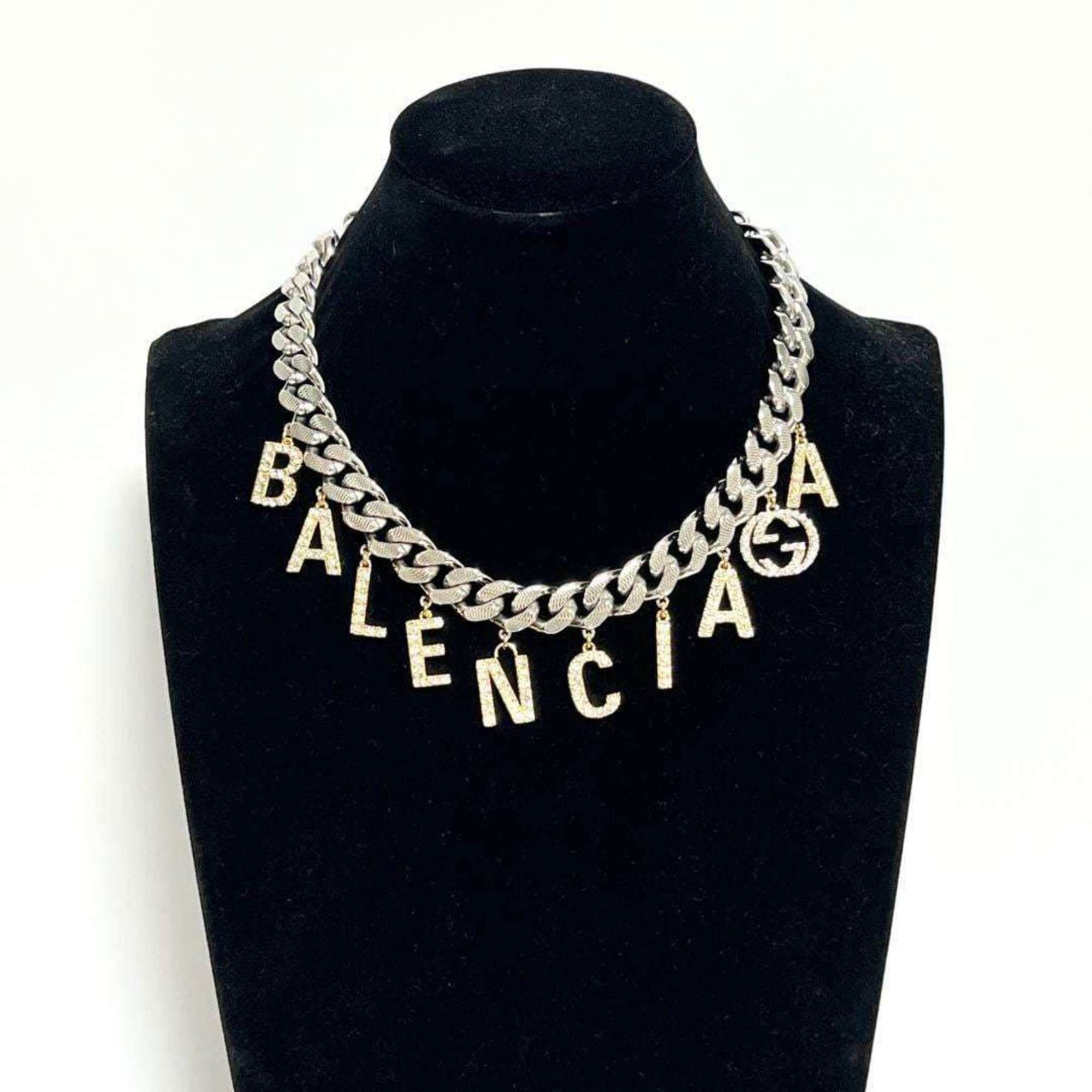 Gucci GUCCI BALENCIAGA Men's Script Choker Pendant Necklace Size ONE SIZE - 8 Thumbnail