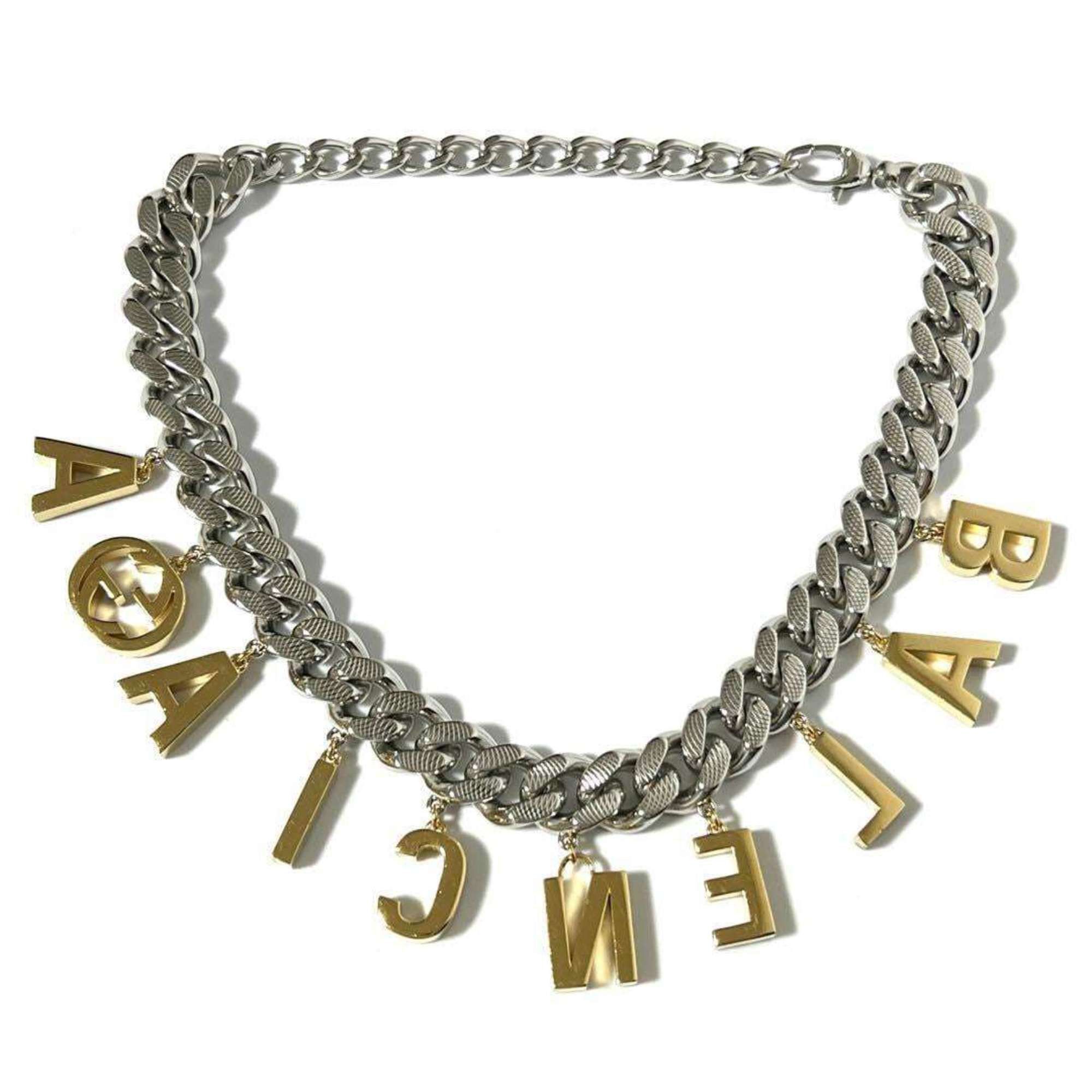 Gucci GUCCI BALENCIAGA Men's Script Choker Pendant Necklace Size ONE SIZE - 2 Thumbnail