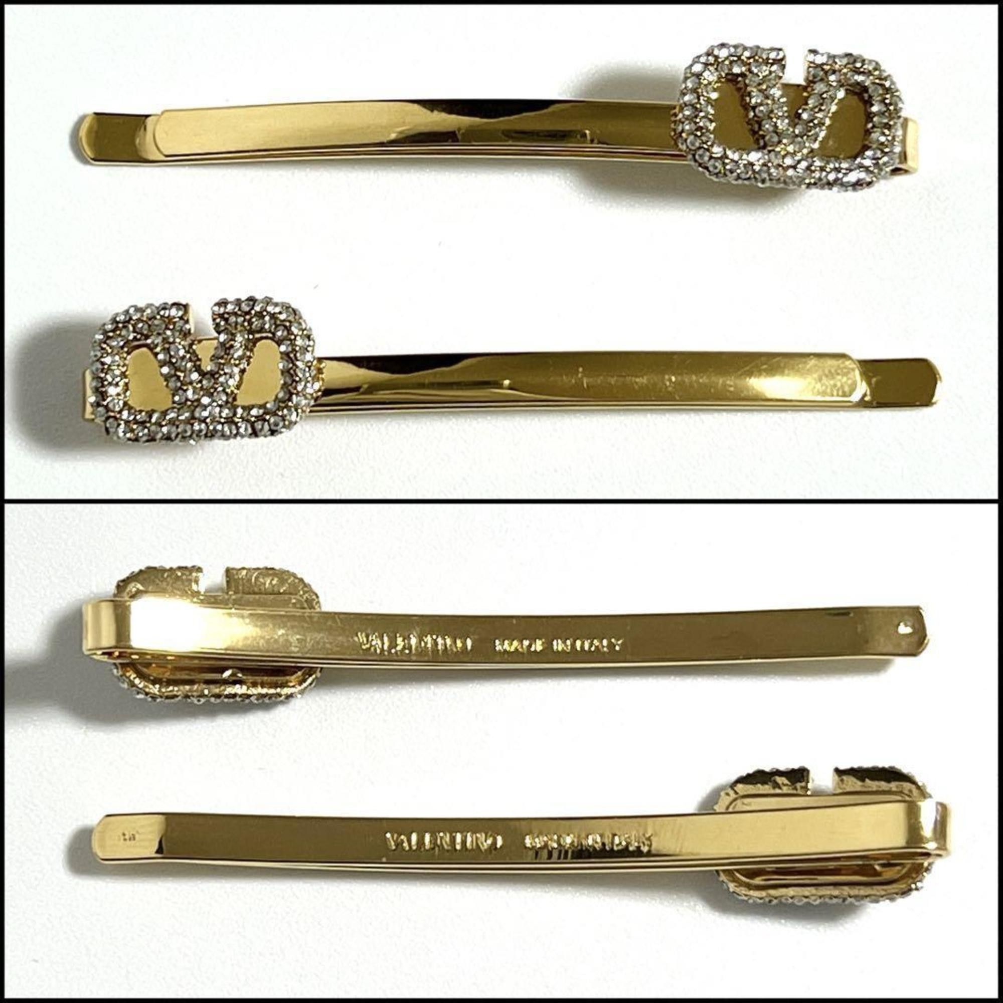 Valentino Valentino Women's VLOGO Signature Hair Clip Hairpin Barrette Size ONE SIZE - 2 Thumbnail