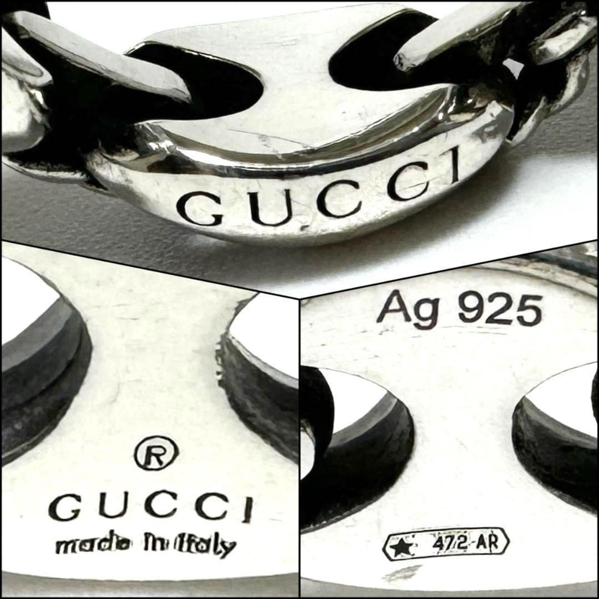 Gucci GUCCI Men's Anchor Chain Ring, Silver 925 Size ONE SIZE - 8 Thumbnail