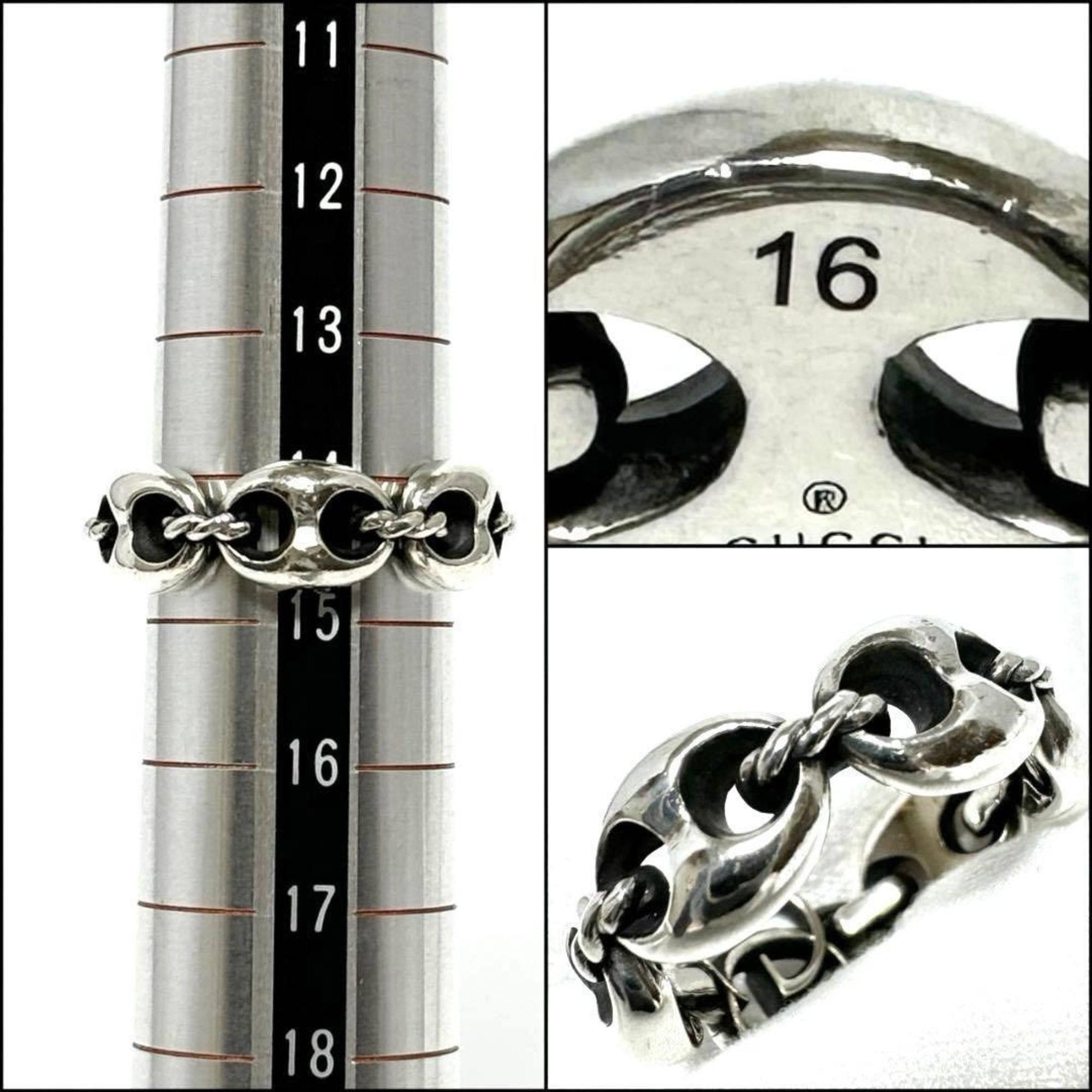 Gucci GUCCI Men's Anchor Chain Ring, Silver 925 Size ONE SIZE - 9 Thumbnail