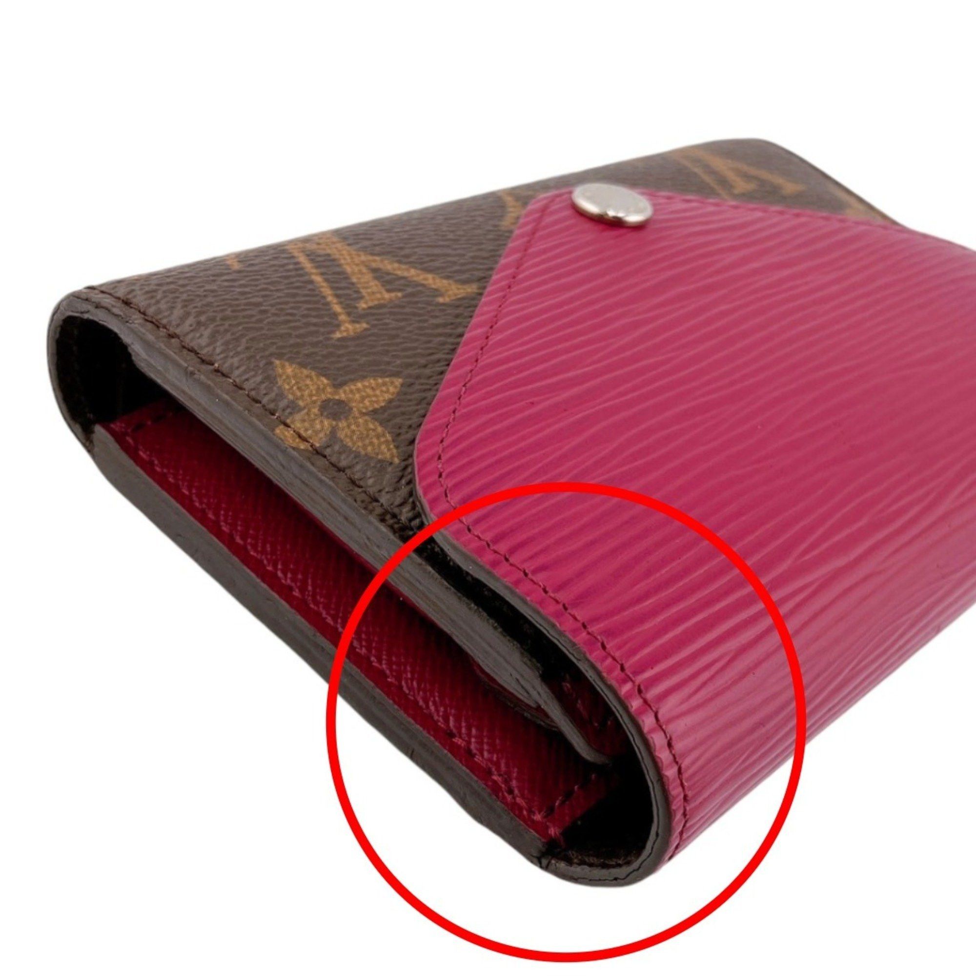 Louis Vuitton Louis Vuitton Tri-fold wallet Portefeuille Marie Compact Monogram Coin purse included canvas M60494 Fuchsia LV Size ONE SIZE - 7 Thumbnail