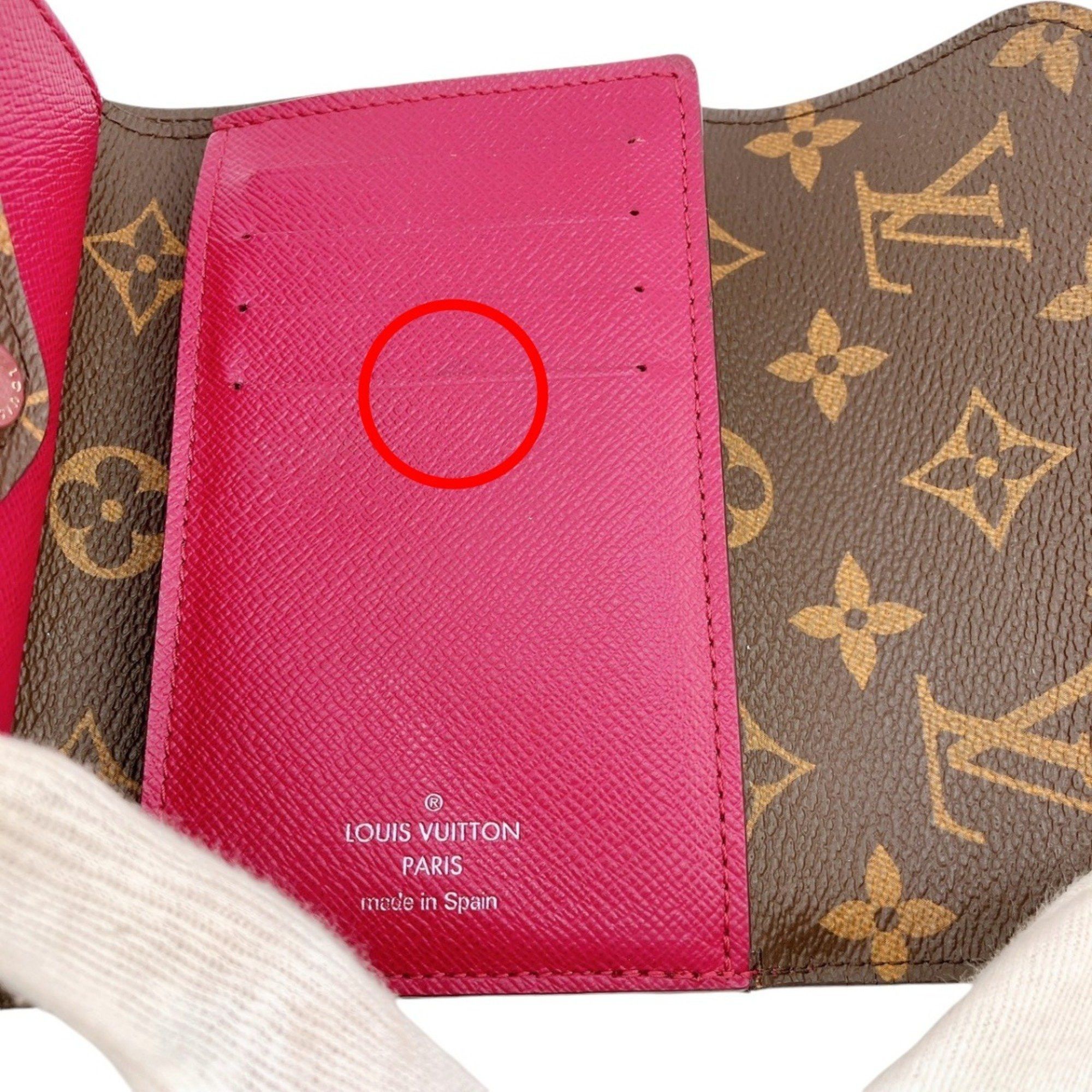 Louis Vuitton Louis Vuitton Tri-fold wallet Portefeuille Marie Compact Monogram Coin purse included canvas M60494 Fuchsia LV Size ONE SIZE - 12 Thumbnail