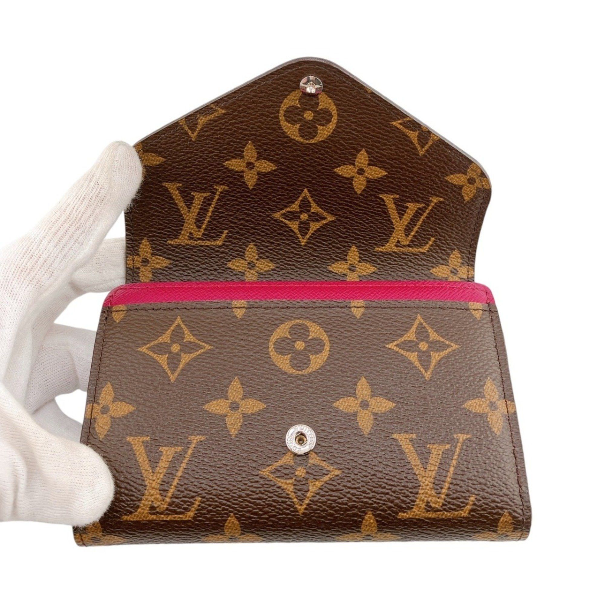 Louis Vuitton Louis Vuitton Tri-fold wallet Portefeuille Marie Compact Monogram Coin purse included canvas M60494 Fuchsia LV Size ONE SIZE - 10 Thumbnail
