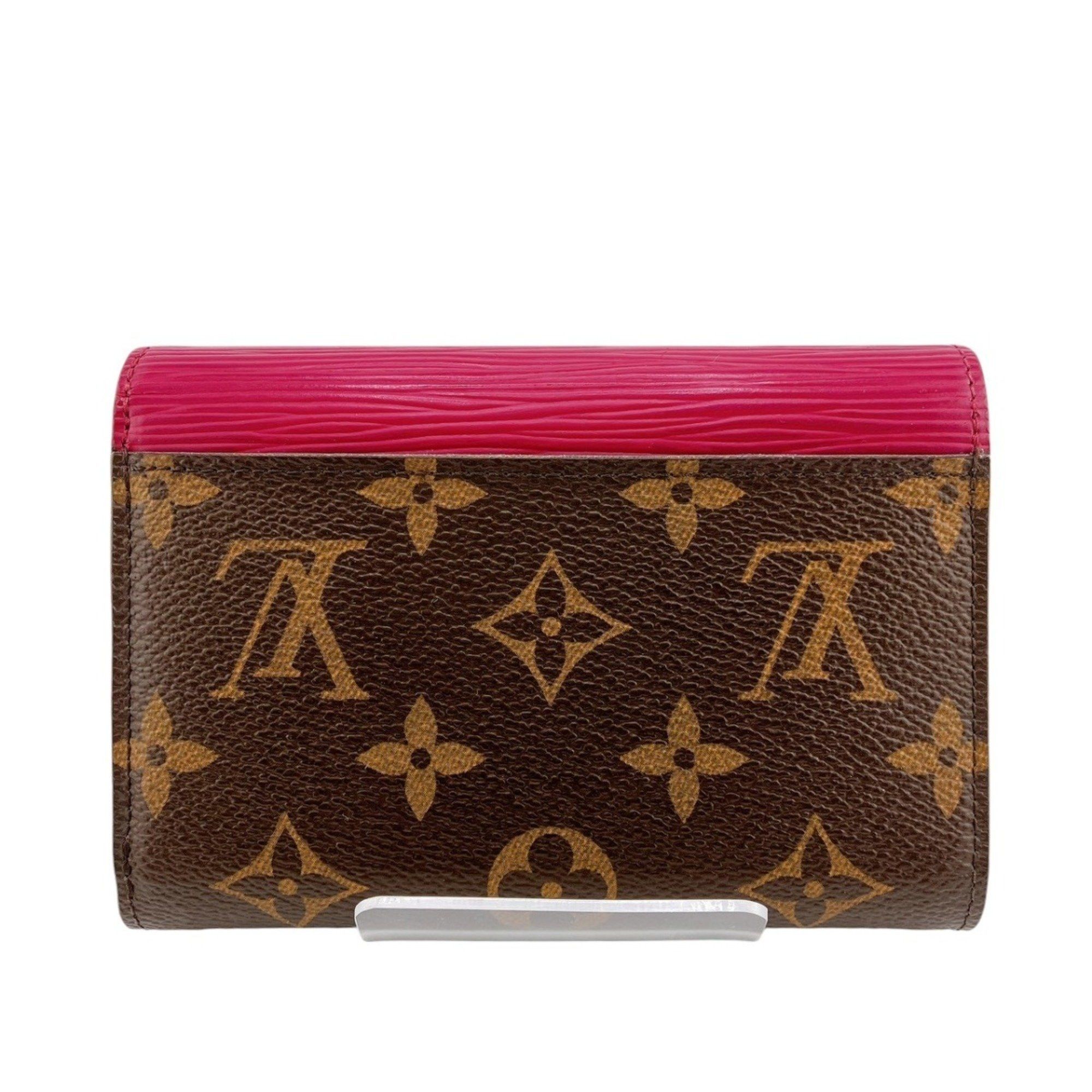 Louis Vuitton Louis Vuitton Tri-fold wallet Portefeuille Marie Compact Monogram Coin purse included canvas M60494 Fuchsia LV Size ONE SIZE - 2 Thumbnail