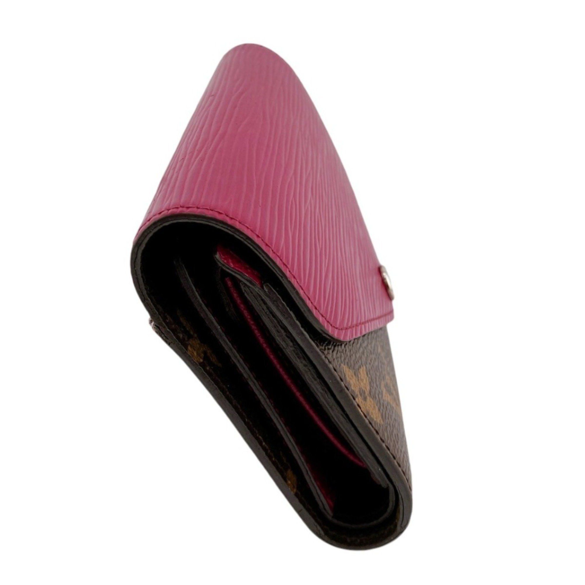 Louis Vuitton Louis Vuitton Tri-fold wallet Portefeuille Marie Compact Monogram Coin purse included canvas M60494 Fuchsia LV Size ONE SIZE - 3 Thumbnail