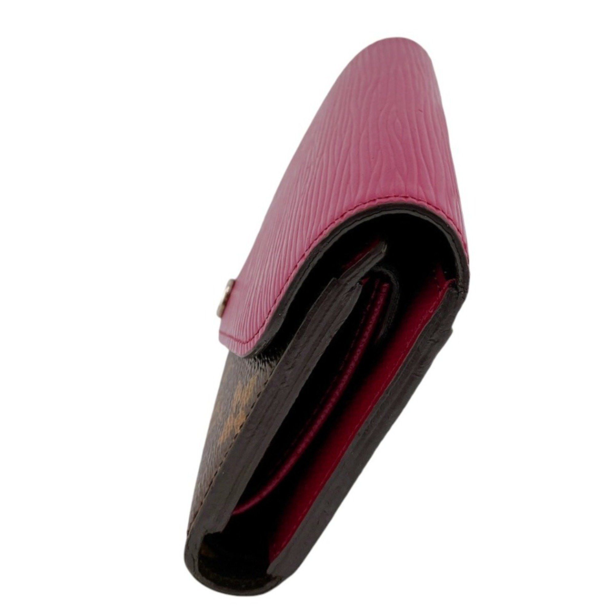 Louis Vuitton Louis Vuitton Tri-fold wallet Portefeuille Marie Compact Monogram Coin purse included canvas M60494 Fuchsia LV Size ONE SIZE - 4 Thumbnail
