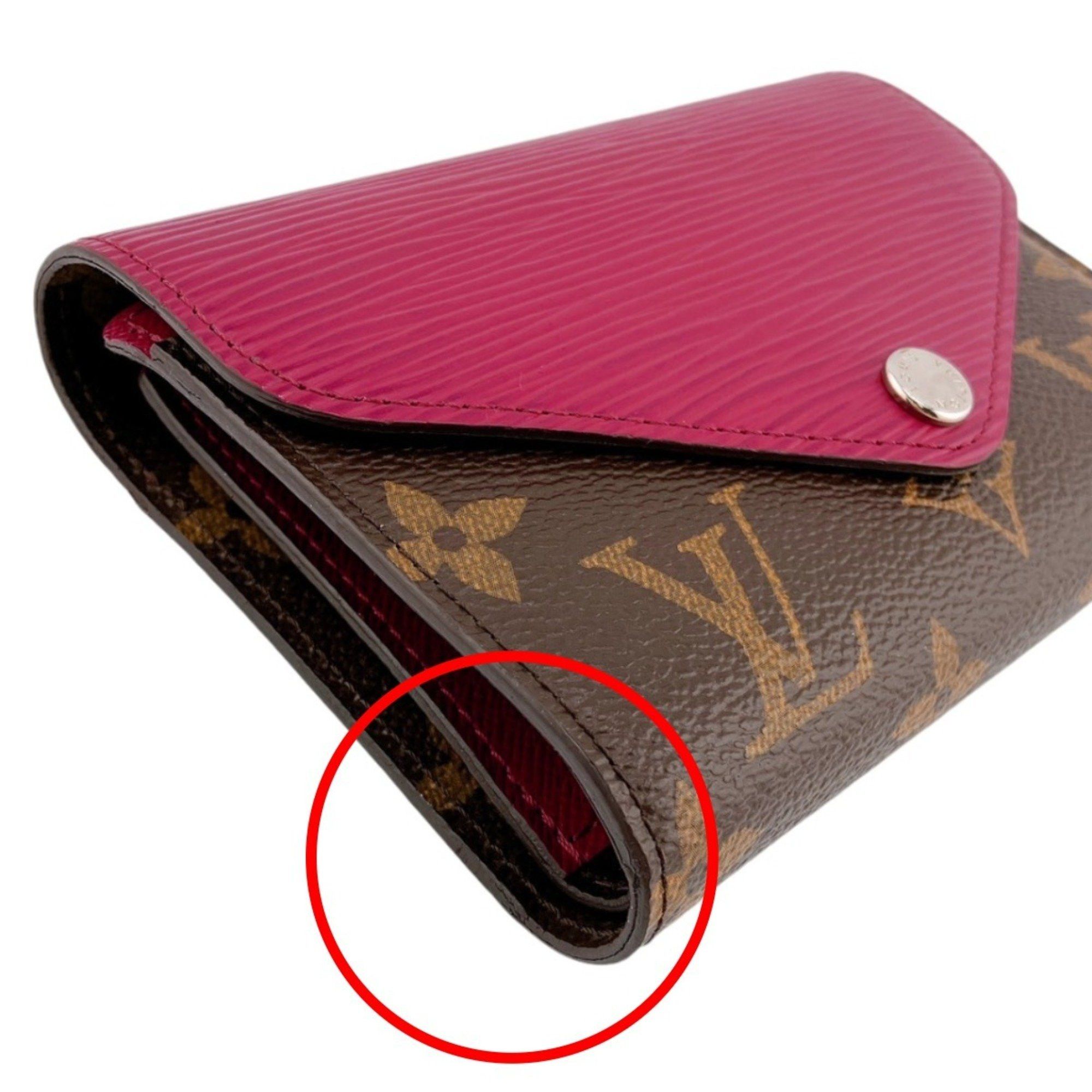 Louis Vuitton Louis Vuitton Tri-fold wallet Portefeuille Marie Compact Monogram Coin purse included canvas M60494 Fuchsia LV Size ONE SIZE - 5 Thumbnail