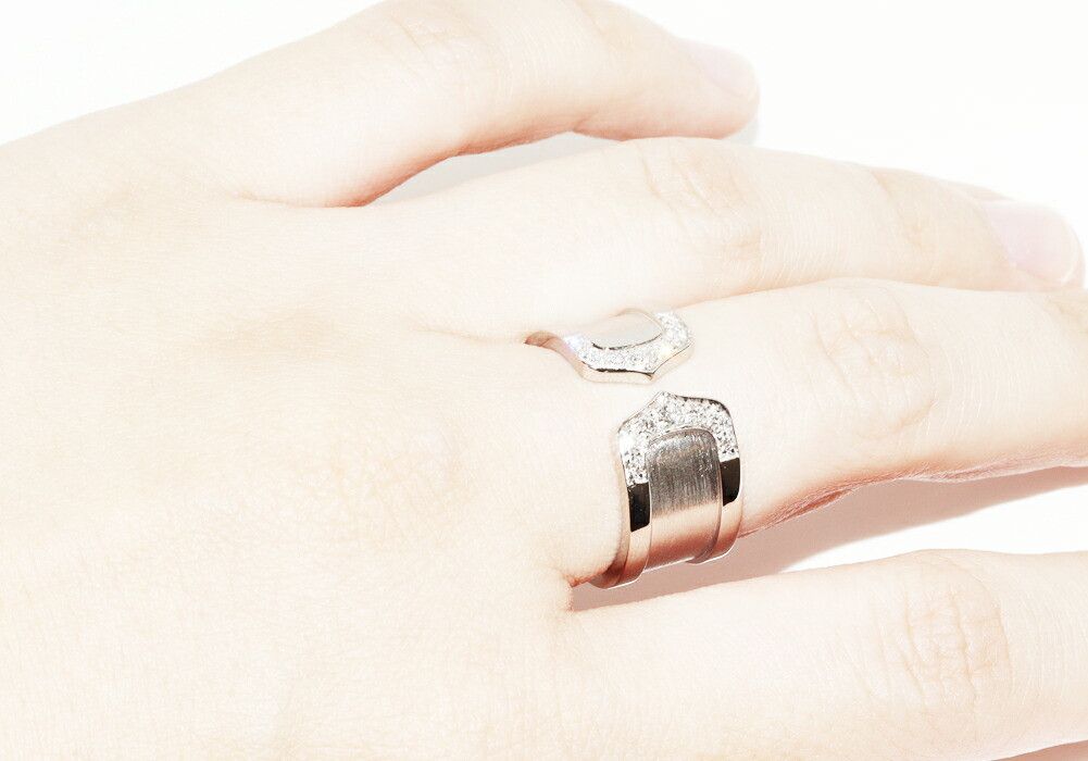 Cartier Cartier Cartier K18WG Diamond Ring B40441 Metal Ring B40441 in Great Condition Size ONE SIZE - 6 Thumbnail
