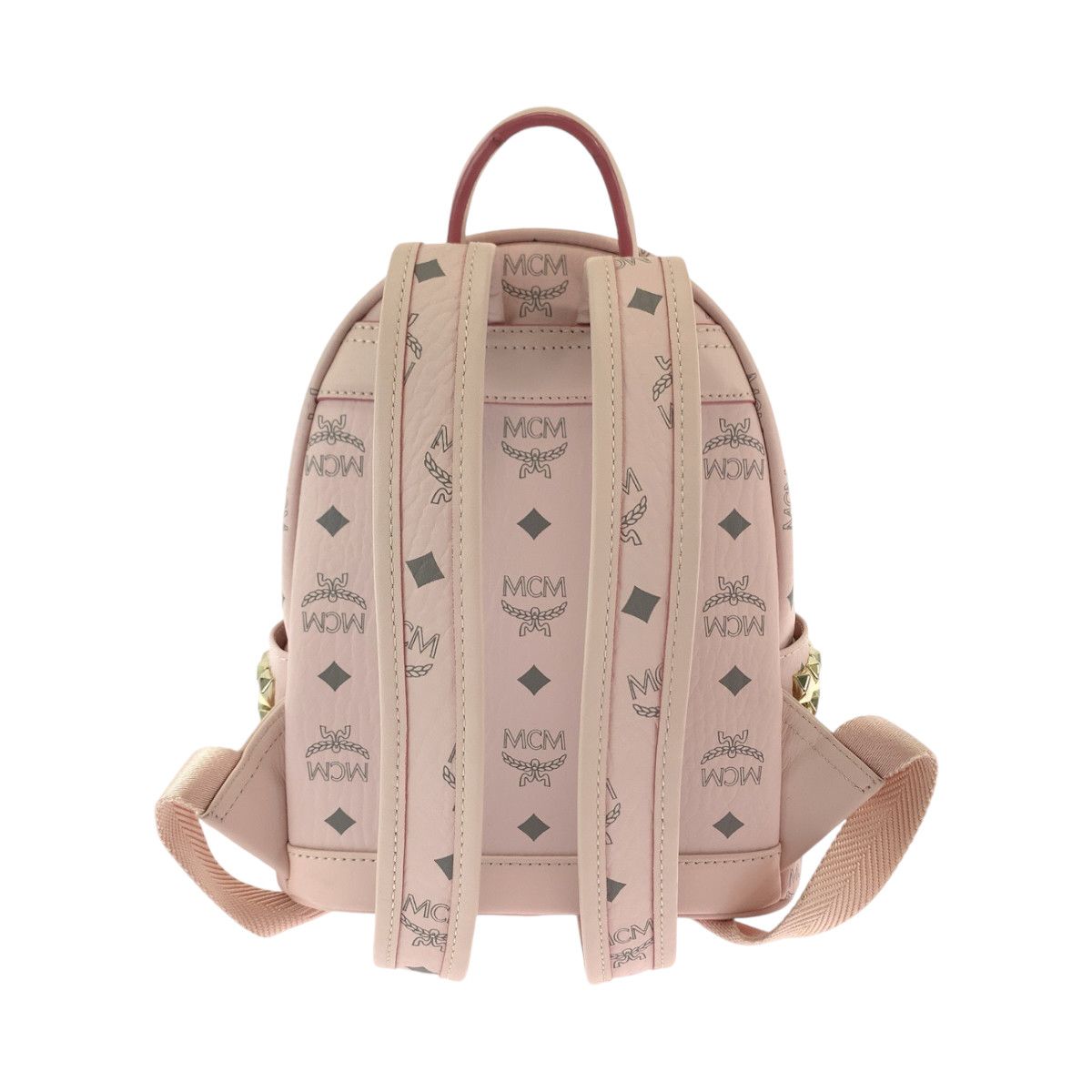 MCM MCM MCM Visetos Leather Backpack Pink Gold Leather Backpack in Very Good Condition Size ONE SIZE - 2 Thumbnail