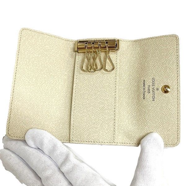 Louis Vuitton Louis Vuitton Louis Vuitton Damier Azur Key Case N60020 Canvas Key Holder N60020 in Great Condition Size ONE SIZE - 2 Thumbnail