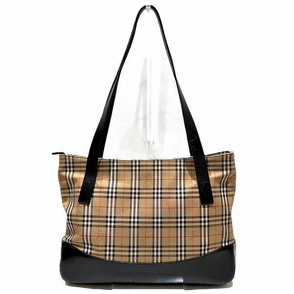 Burberry Burberry Burberry Nova Check Shadow Horse Tote Bag Canvas Tote Bag in Good Condition Size ONE SIZE - 2 Thumbnail