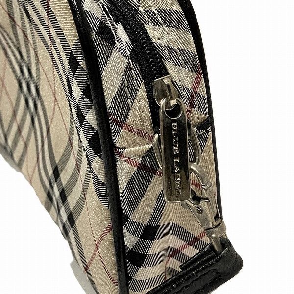 Burberry Burberry Burberry Nova Check Nylon Leather Pouch Canvas Vanity Bag in Good Condition Size ONE SIZE - 8 Thumbnail