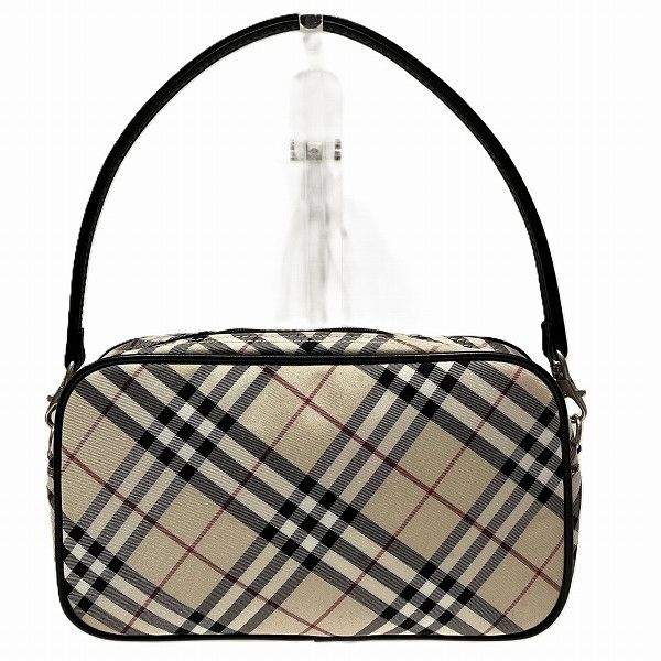 Burberry Burberry Burberry Nova Check Nylon Leather Pouch Canvas Vanity Bag in Good Condition Size ONE SIZE - 2 Thumbnail
