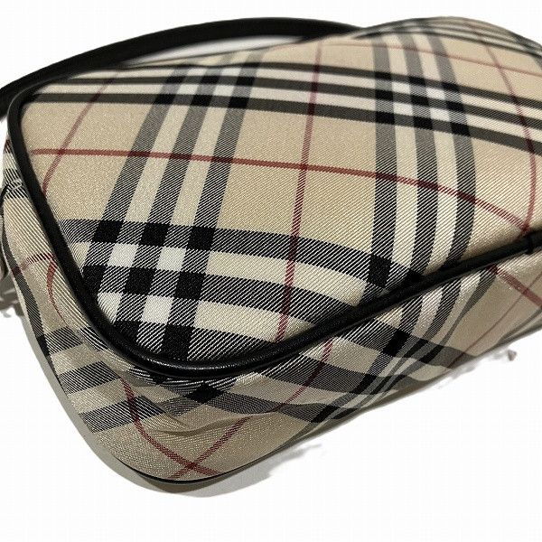 Burberry Burberry Burberry Nova Check Nylon Leather Pouch Canvas Vanity Bag in Good Condition Size ONE SIZE - 4 Thumbnail