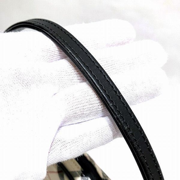 Burberry Burberry Burberry Nova Check Nylon Leather Pouch Canvas Vanity Bag in Good Condition Size ONE SIZE - 7 Thumbnail