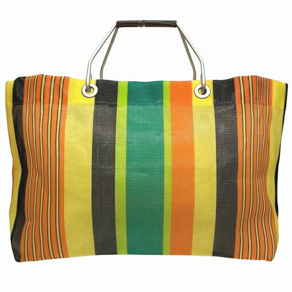 Other Other Marni Flower Cafe Stripe Mesh Tote Bag Canvas Tote Bag in Great Condition Size ONE SIZE - 2 Thumbnail
