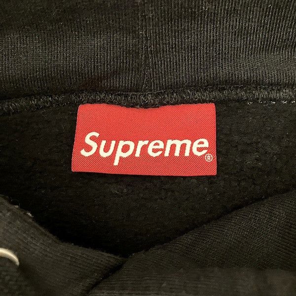 Other Other Supreme Metallic Black Hoodie M Size Cotton Scarf in Good Condition Size ONE SIZE - 2 Thumbnail