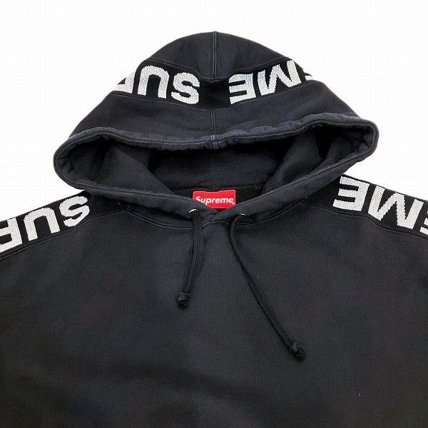 Other Other Supreme Metallic Black Hoodie M Size Cotton Scarf in Good Condition Size ONE SIZE - 3 Thumbnail