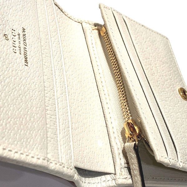 Gucci Gucci Gucci GG Marmont Flora Compact Wallet Canvas Short Wallet 577347 in Good Condition Size ONE SIZE - 3 Thumbnail