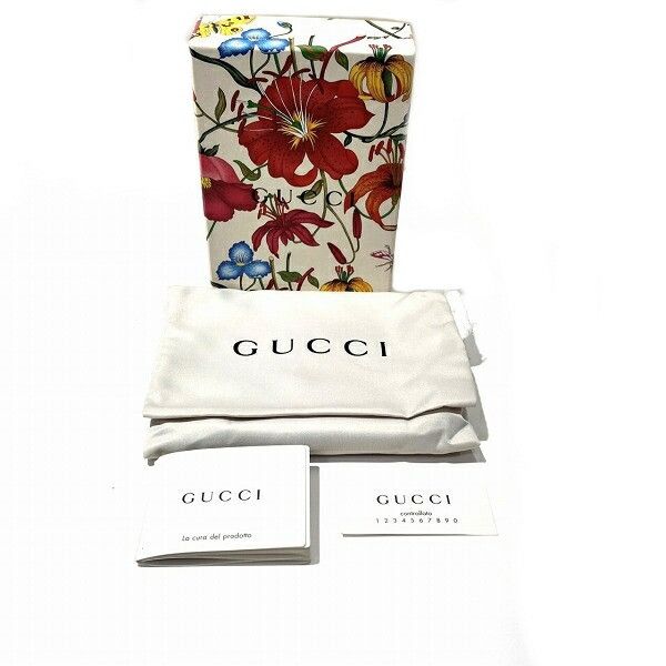 Gucci Gucci Gucci GG Marmont Flora Compact Wallet Canvas Short Wallet 577347 in Good Condition Size ONE SIZE - 6 Thumbnail