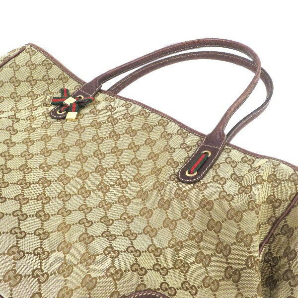 Gucci Gucci Gucci GG Pattern Tote Bag 161719 Canvas Tote Bag 161719 in Good Condition Size ONE SIZE - 9 Thumbnail