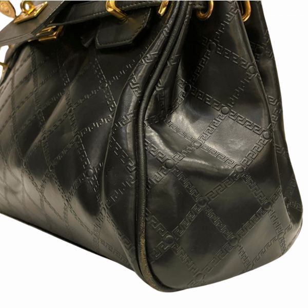 Versace Versace Versace Sunburst Leather Black Handbag Leather Handbag in Good Condition Size ONE SIZE - 4 Thumbnail