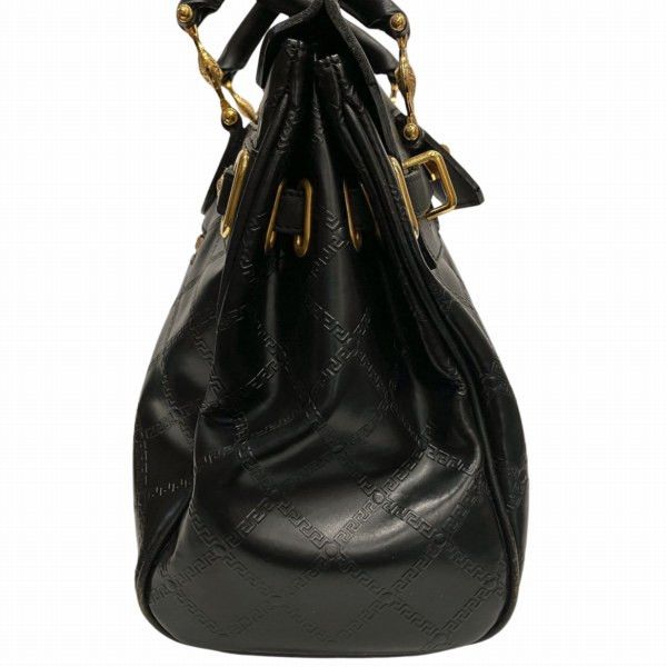 Versace Versace Versace Sunburst Leather Black Handbag Leather Handbag in Good Condition Size ONE SIZE - 7 Thumbnail