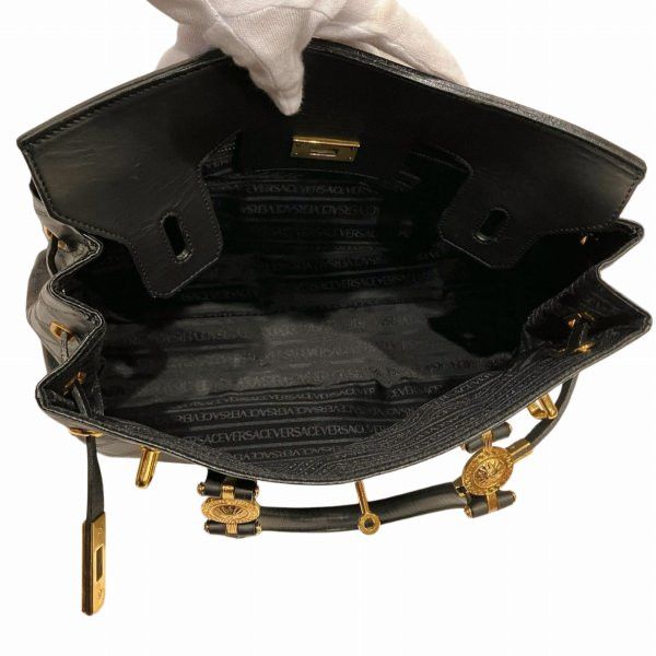 Versace Versace Versace Sunburst Leather Black Handbag Leather Handbag in Good Condition Size ONE SIZE - 6 Thumbnail