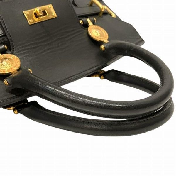 Versace Versace Versace Sunburst Leather Black Handbag Leather Handbag in Good Condition Size ONE SIZE - 9 Thumbnail