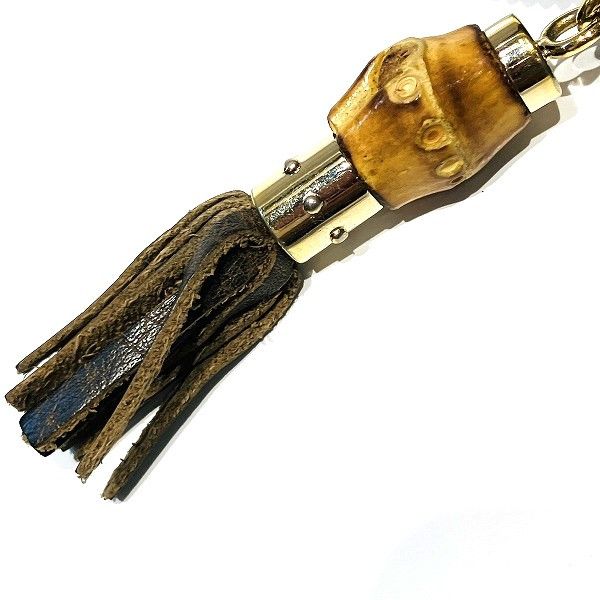 Gucci Gucci Gucci Canvas Leather Bamboo Tassel Wallet Canvas Long Wallet 232977 in Fair Condition Size ONE SIZE - 8 Thumbnail