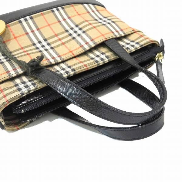 Burberry Burberry Burberry Nova Check Shadow Horse Handbag Canvas Handbag in Great Condition Size ONE SIZE - 9 Thumbnail