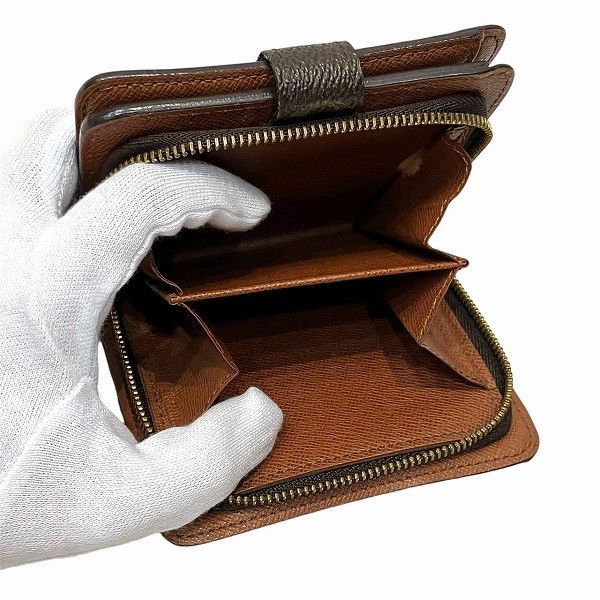 Louis Vuitton Louis Vuitton Louis Vuitton Monogram Compact Zip Wallet Canvas Short Wallet M61667 Size ONE SIZE - 5 Thumbnail