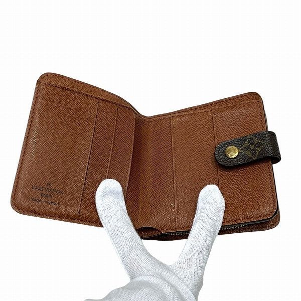 Louis Vuitton Louis Vuitton Louis Vuitton Monogram Compact Zip Wallet Canvas Short Wallet M61667 Size ONE SIZE - 2 Thumbnail