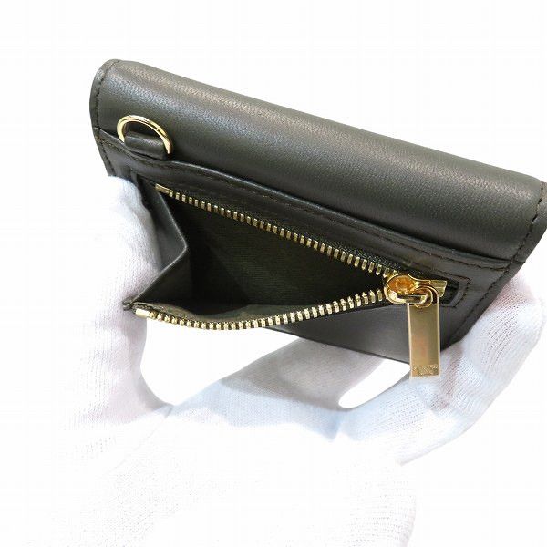 Other Other Porter Girl Uni Wallet Khaki Leather Bifold Leather Short Wallet 284-01378 in Pristine Condition Size ONE SIZE - 5 Thumbnail