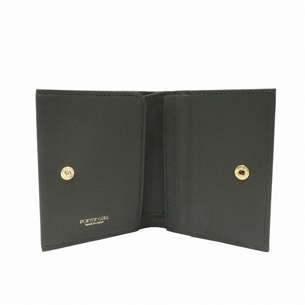 Other Other Porter Girl Uni Wallet Khaki Leather Bifold Leather Short Wallet 284-01378 in Pristine Condition Size ONE SIZE - 2 Thumbnail