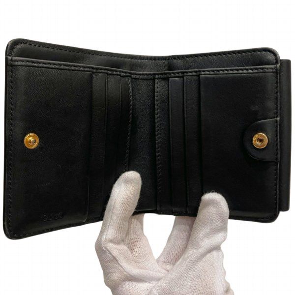 Chloe Chloe Chloe Drew Quilted Leather Wallet Leather Short Wallet in Good Condition Size ONE SIZE - 2 Thumbnail