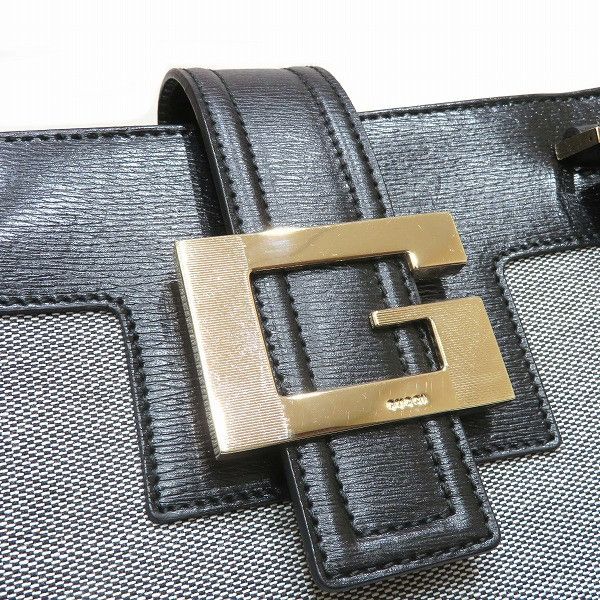 Gucci Gucci Gucci Canvas Leather Tote Handbag Canvas Tote Bag 0021109 in Great Condition Size ONE SIZE - 8 Thumbnail